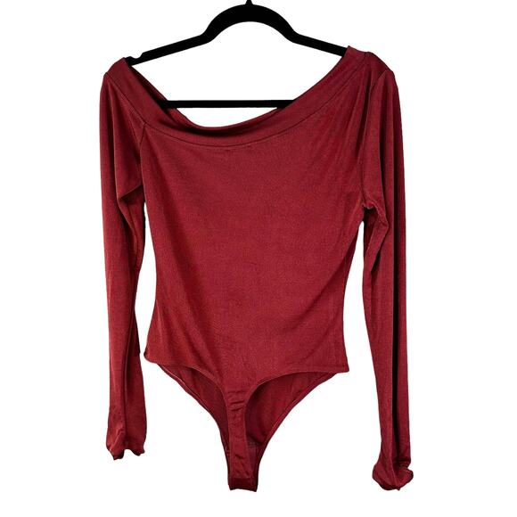 Free People Intimately Womens Long Sleeve That's Hot Bodysuit Large Street Style - Picture 4 of 11
